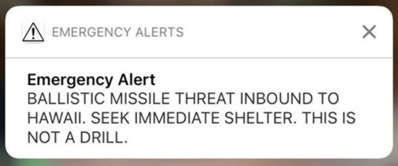 Denne meldingen skapte full panikk på Hawaii